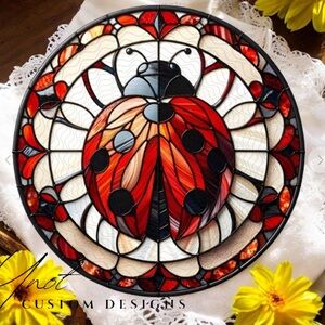 Ladybug 11.8" Glass Cutting Board